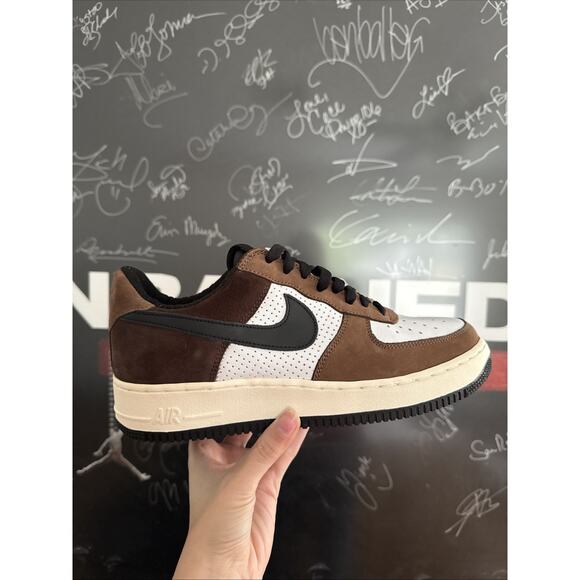 Nike Air Force 1 Low Premium Escape White Brown Black Mens- 312489-101 Sz 9
